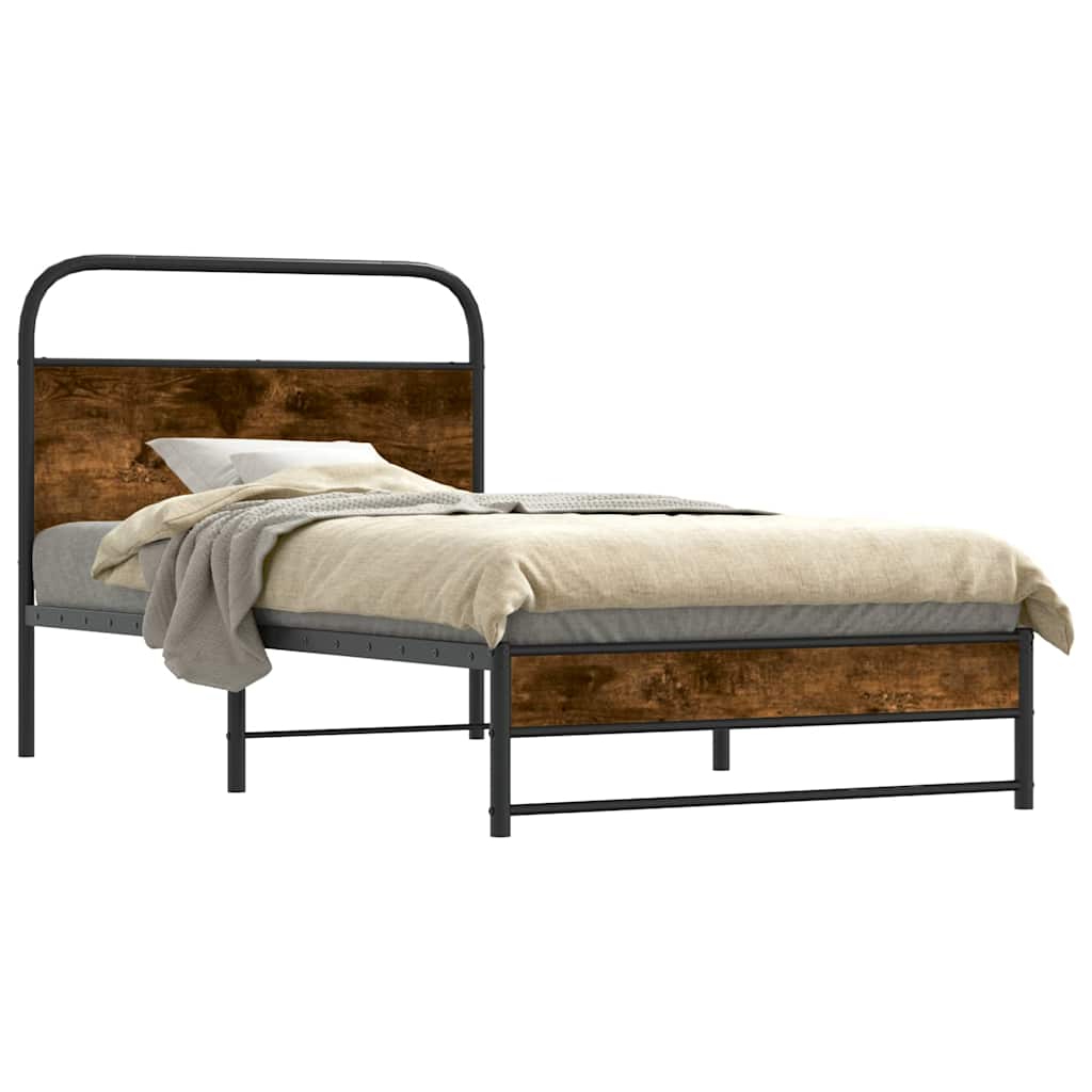 Giroletto senza Materasso Rovere Fumo 90x190 cm in Truciolato | homemem39