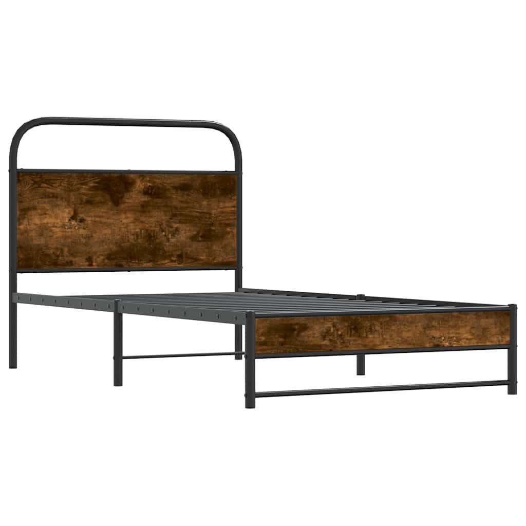 Giroletto senza Materasso Rovere Fumo 90x190 cm in Truciolato