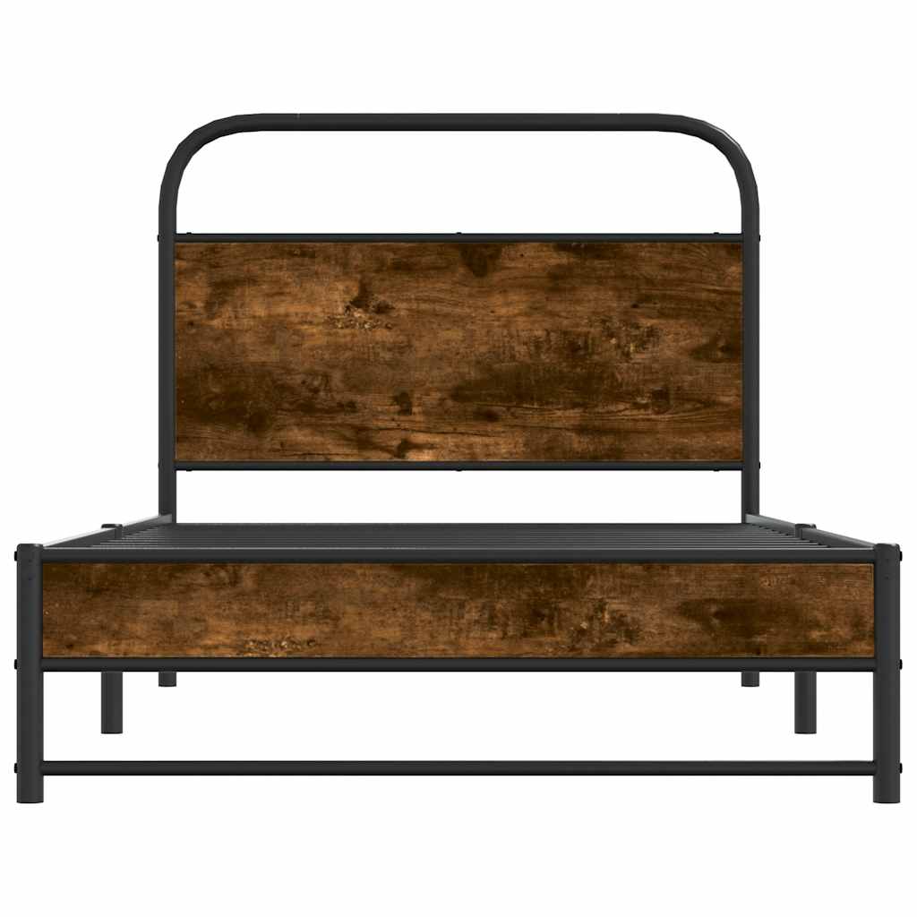 Giroletto senza Materasso Rovere Fumo 100x200 cm in Truciolato | homemem39