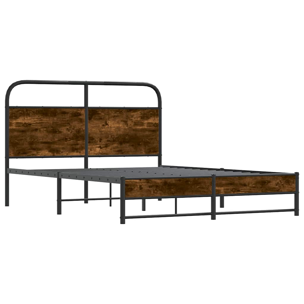 Giroletto senza Materasso Rovere Fumo 140x200 cm in Truciolato