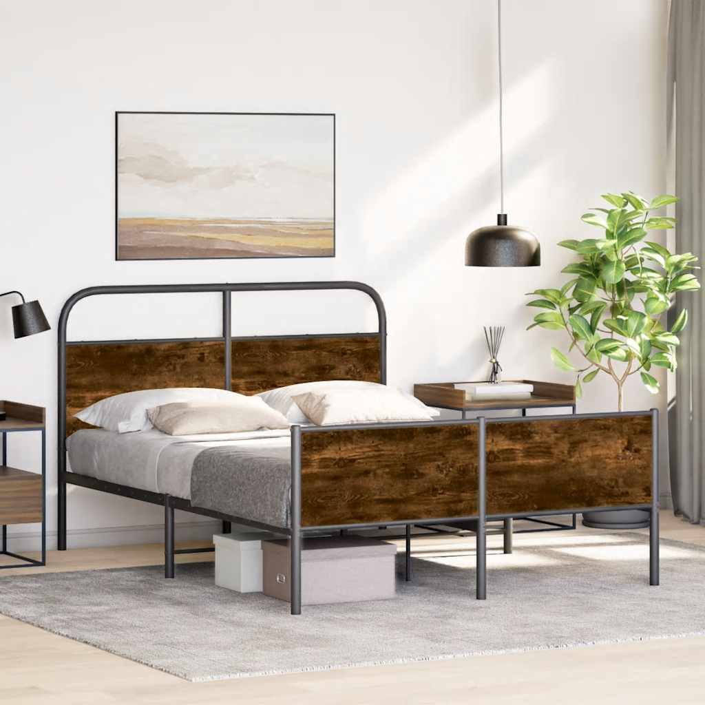 Giroletto senza Materasso Rovere Sonoma 140x200cm in Truciolato | homemem39