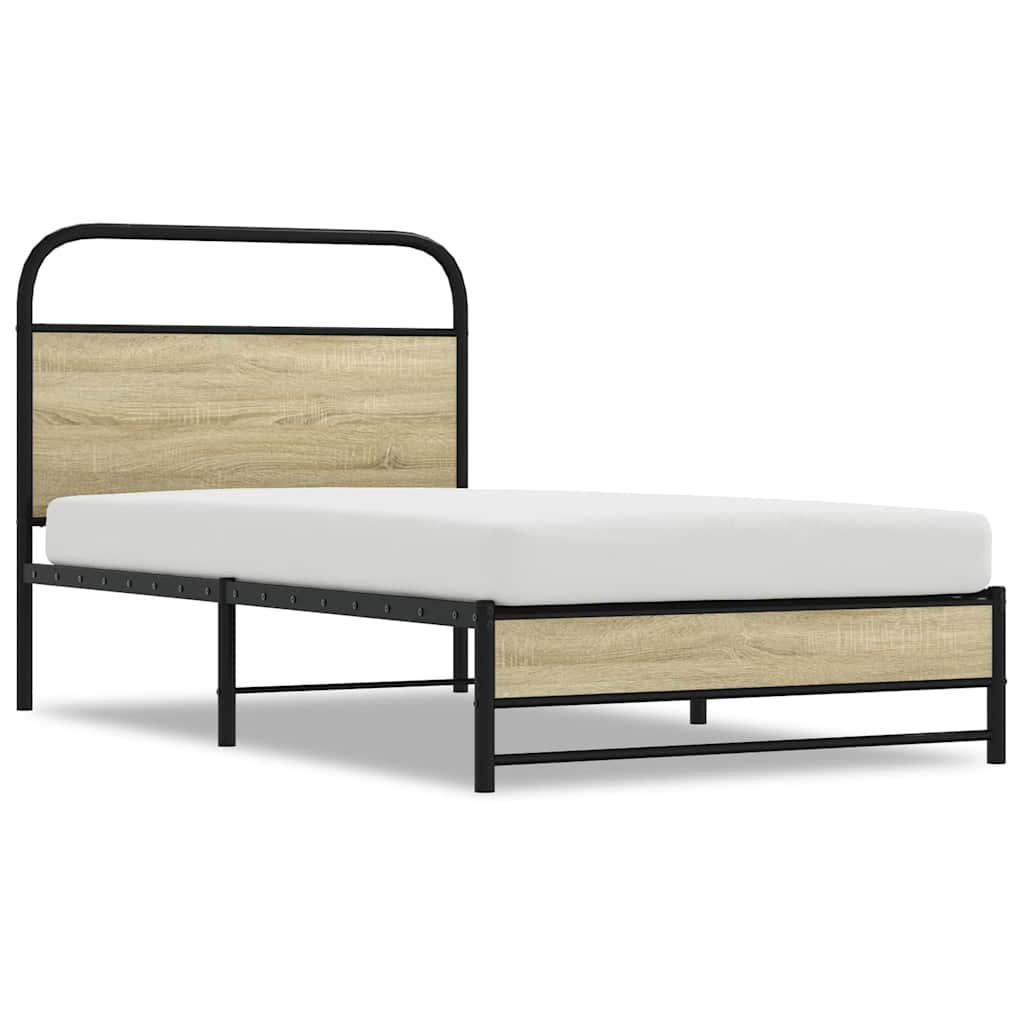 Giroletto senza Materasso Rovere Sonoma 100x190cm in Truciolato | homemem39