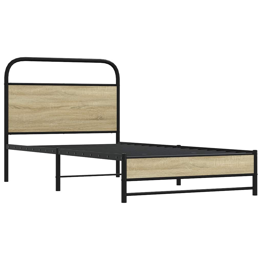 Giroletto senza Materasso Rovere Sonoma 100x190cm in Truciolato | homemem39