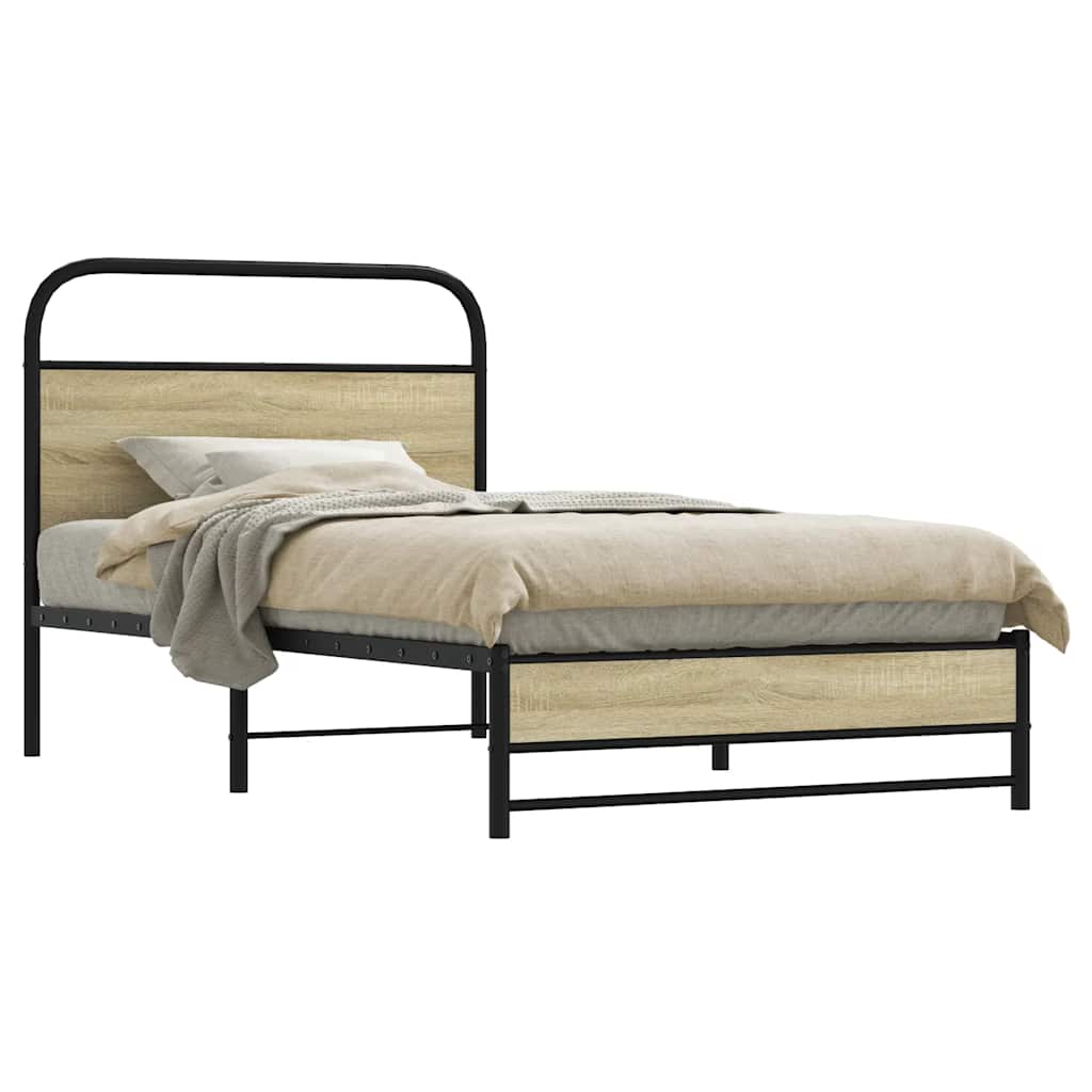 Giroletto senza Materasso Rovere Sonoma 100x190cm in Truciolato | homemem39