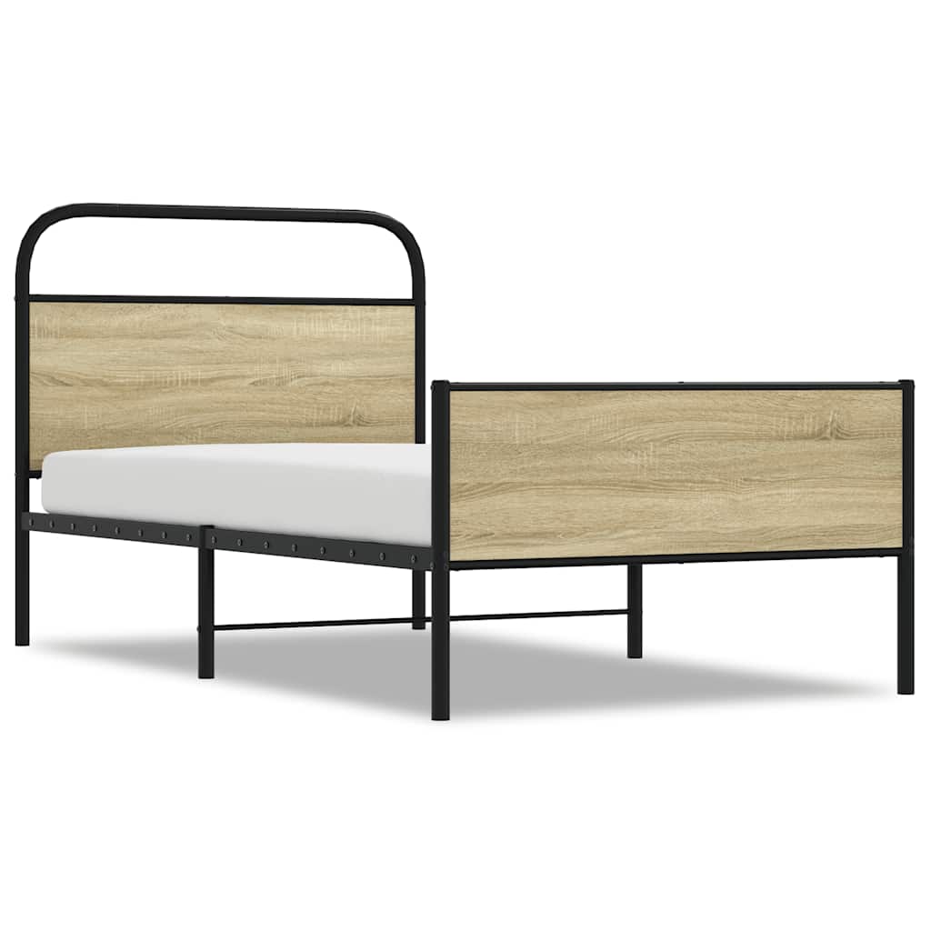 Giroletto senza Materasso Rovere Sonoma 90x200 cm in Truciolato | homemem39