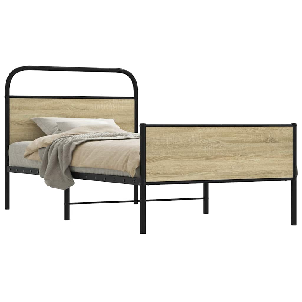 Giroletto senza Materasso Rovere Sonoma 90x200 cm in Truciolato | homemem39