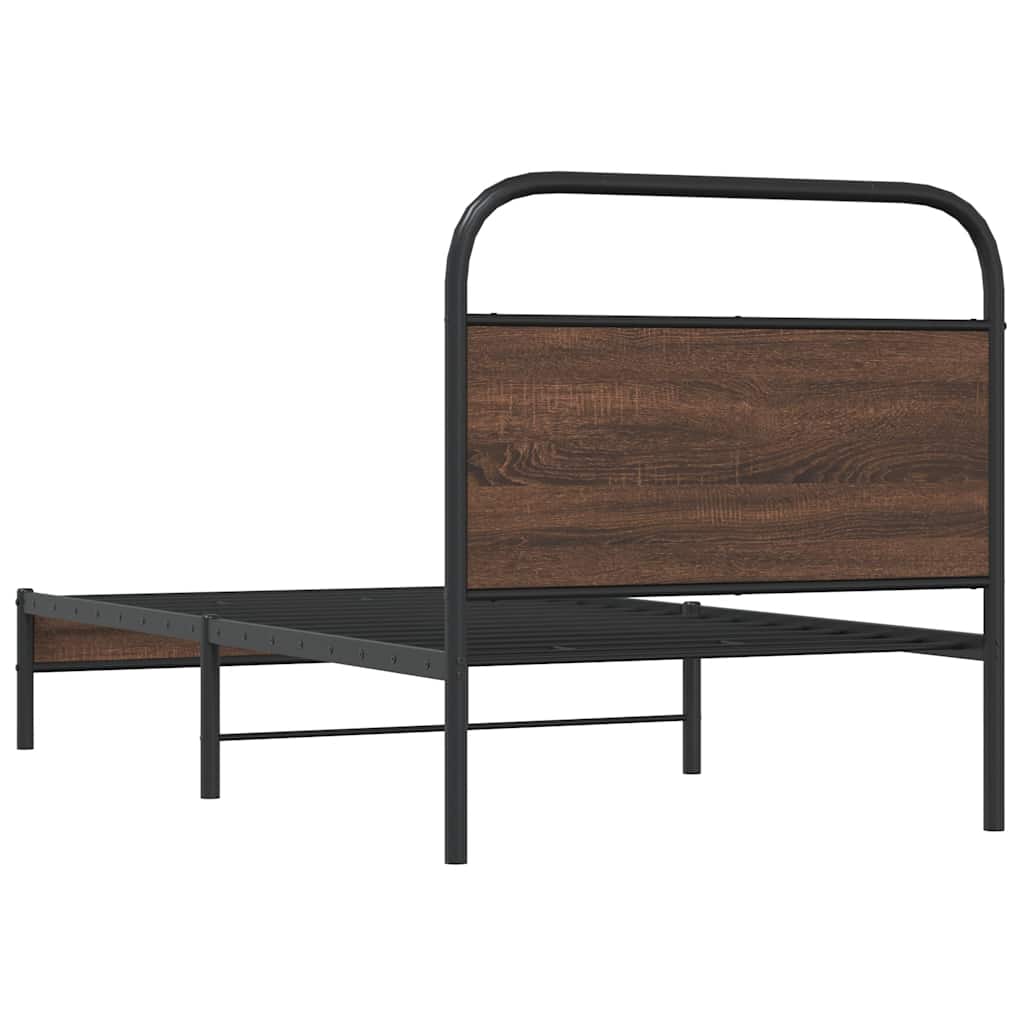 Giroletto senza Materasso Rovere Marrone 90x190cm in Truciolato | homemem39