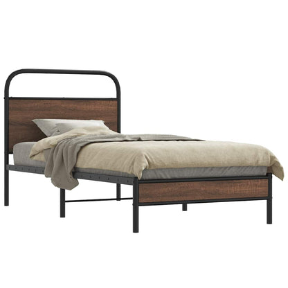 Giroletto senza Materasso Rovere Marrone 90x190cm in Truciolato | homemem39