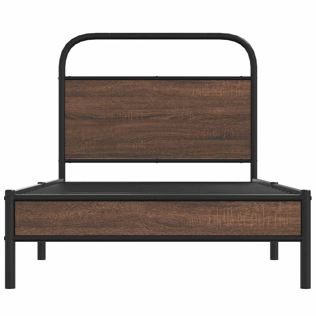 Giroletto senza Materasso Rovere Marrone 100x190 cm Truciolato | homemem39