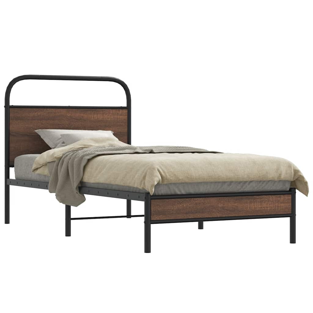 Giroletto senza Materasso Rovere Marrone 107x203 cm Truciolato | homemem39