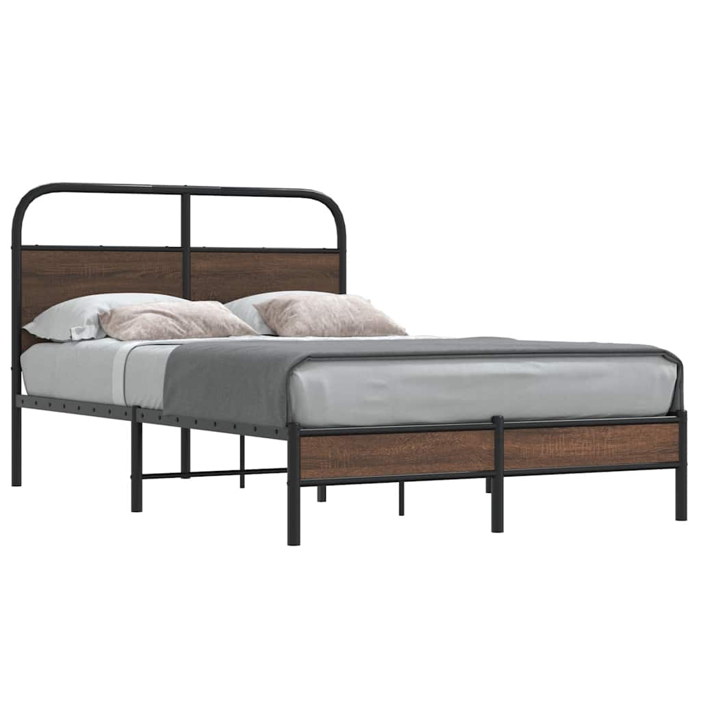 Giroletto senza Materasso Rovere Marrone 135x190 cm Truciolato | homemem39