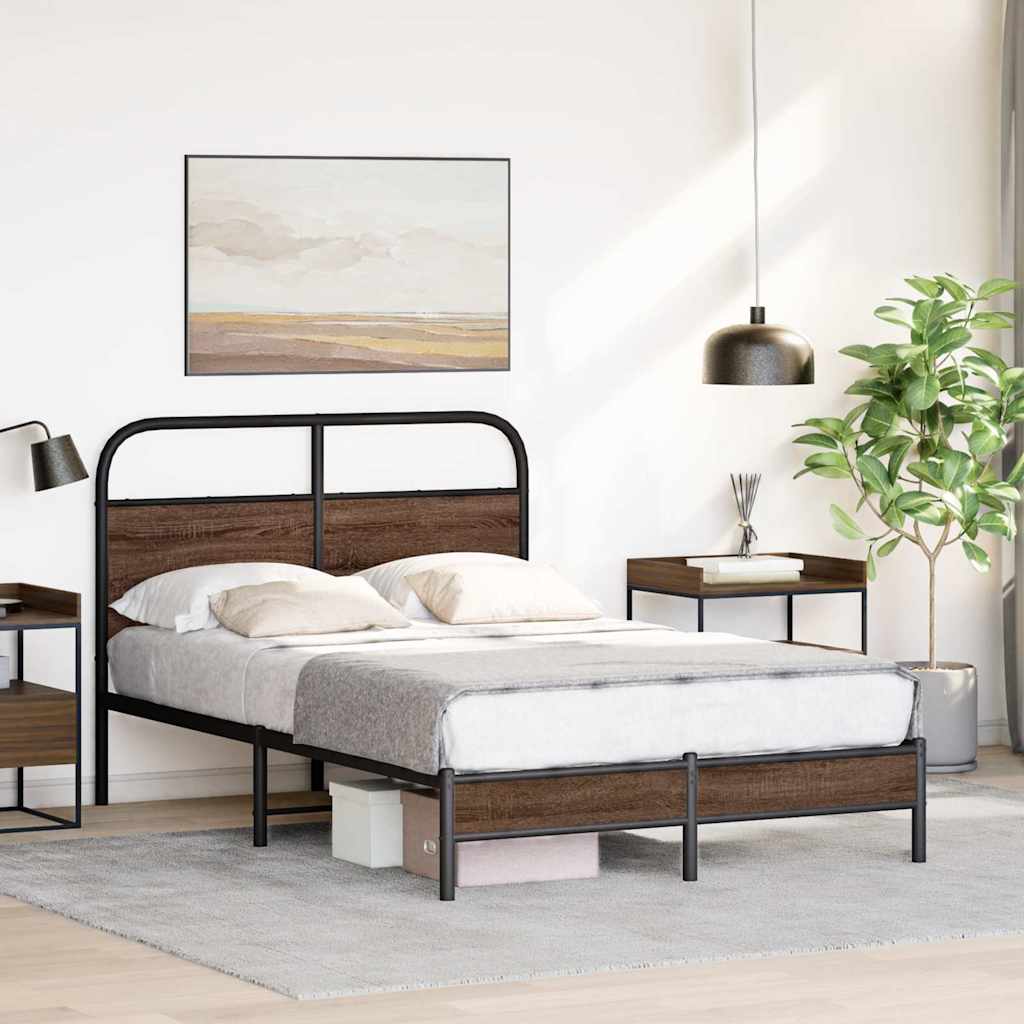 Giroletto senza Materasso Rovere Marrone 140x190 cm Truciolato | homemem39