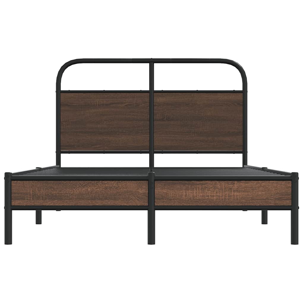 Giroletto senza Materasso Rovere Marrone 140x190 cm Truciolato | homemem39