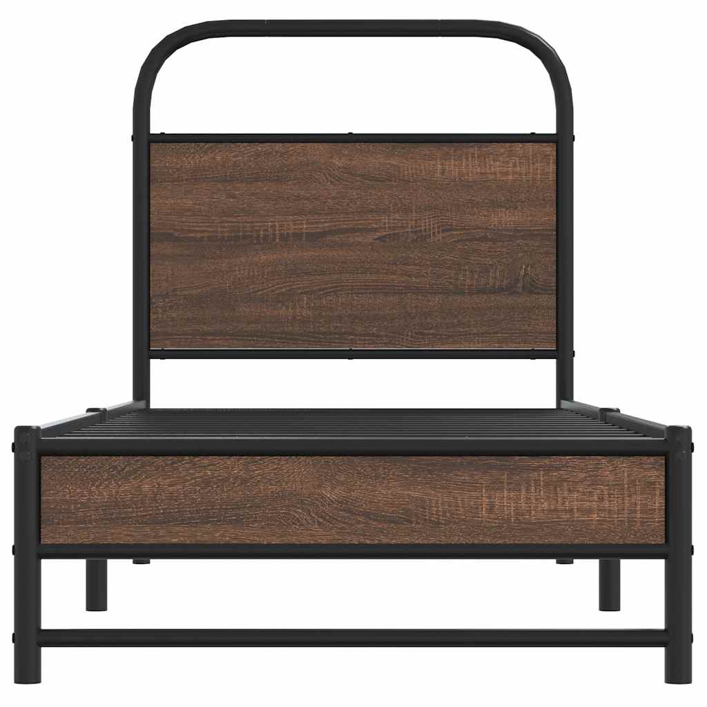 Giroletto senza Materasso Rovere Marrone 75x190cm in Truciolato | homemem39