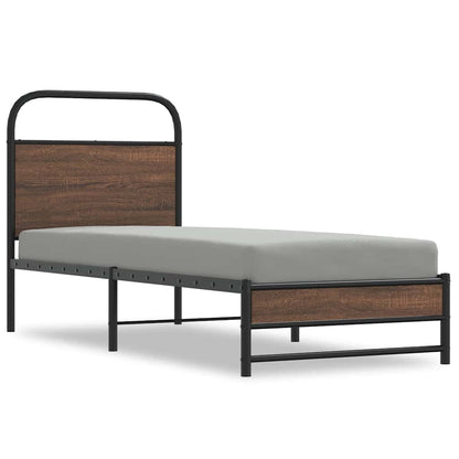 Giroletto senza Materasso Rovere Marrone 80x200cm in Truciolato | homemem39