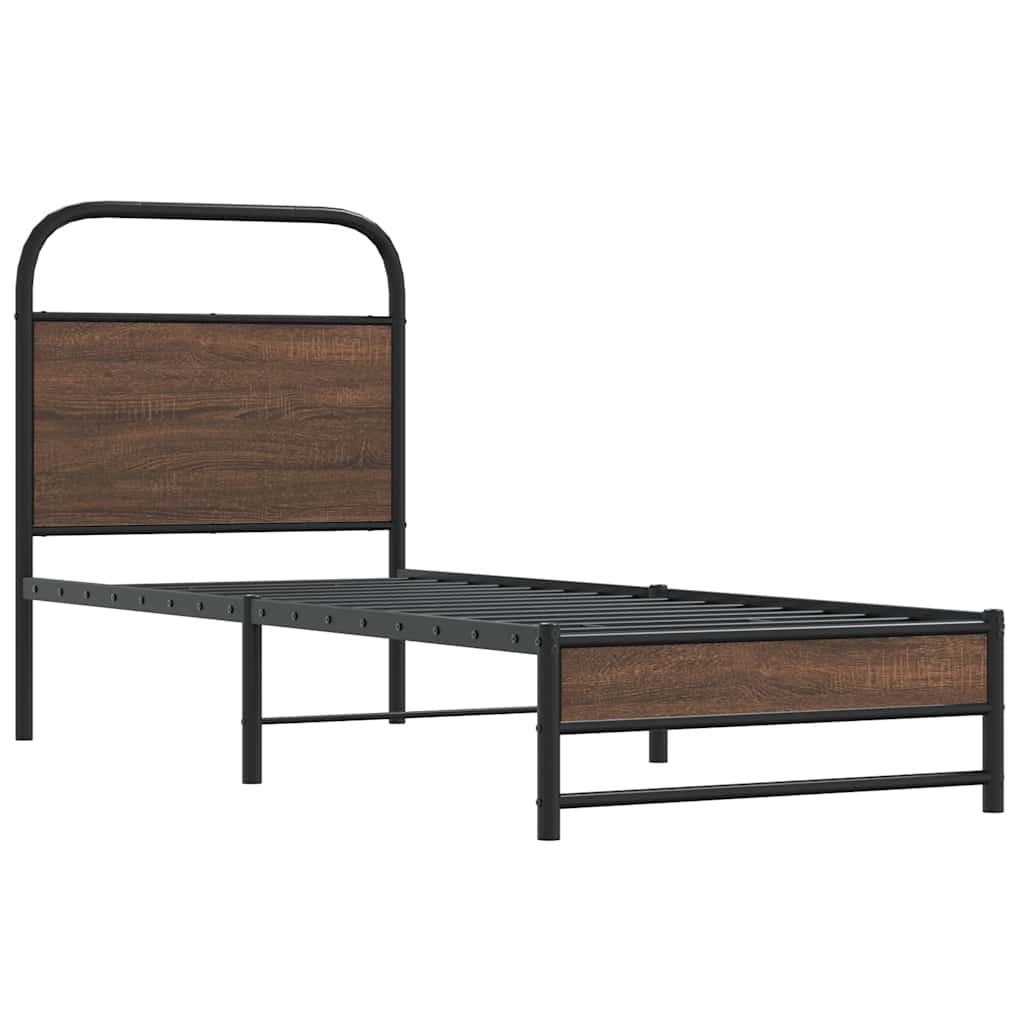 Giroletto senza Materasso Rovere Marrone 80x200cm in Truciolato | homemem39