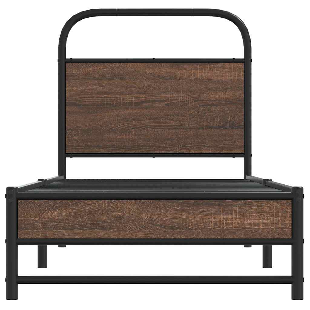 Giroletto senza Materasso Rovere Marrone 80x200cm in Truciolato | homemem39