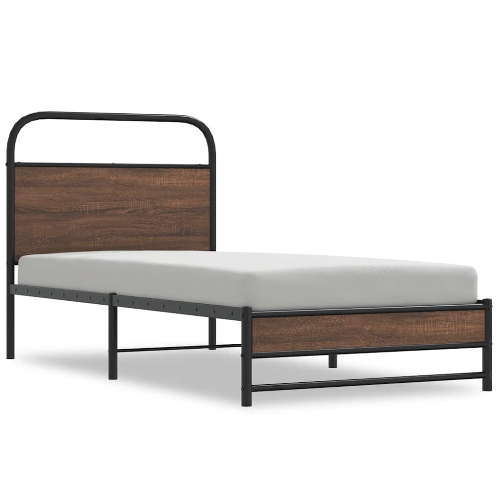 Giroletto senza Materasso Rovere Marrone 90x200cm in Truciolato | homemem39