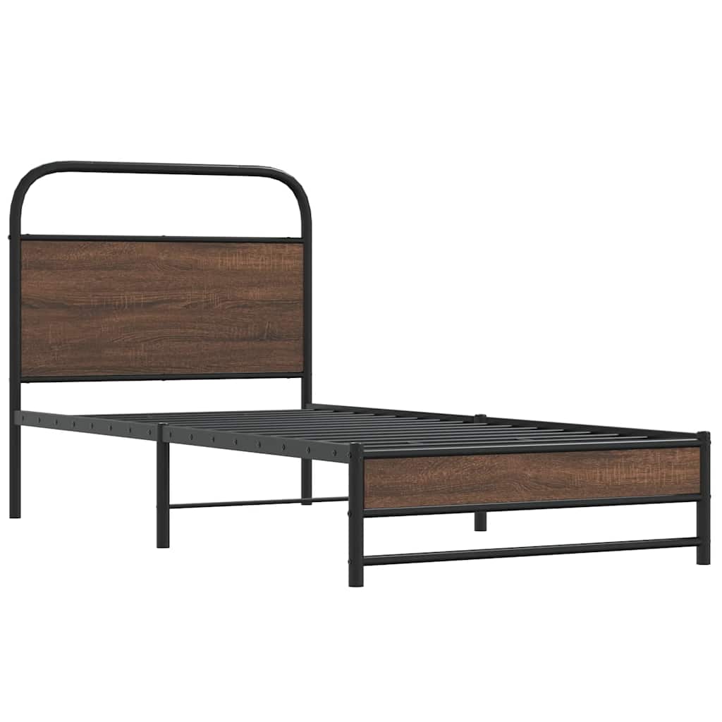 Giroletto senza Materasso Rovere Marrone 90x200cm in Truciolato | homemem39