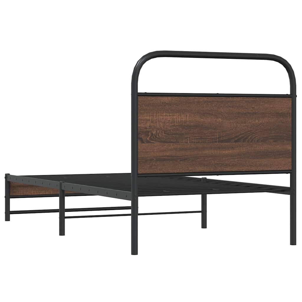 Giroletto senza Materasso Rovere Marrone 90x200cm in Truciolato | homemem39