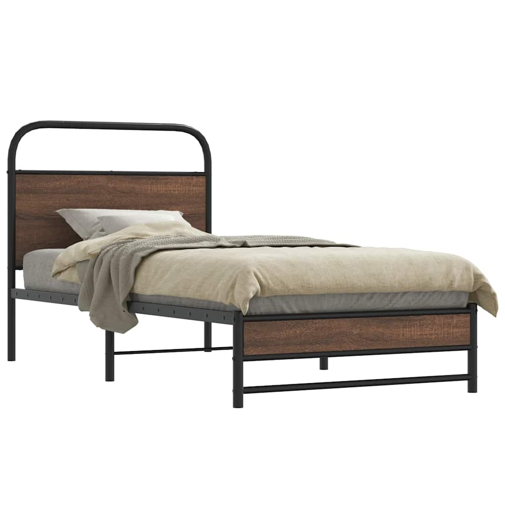 Giroletto senza Materasso Rovere Marrone 90x200cm in Truciolato | homemem39