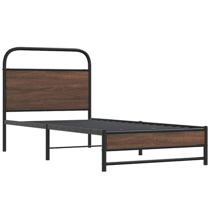Giroletto senza Materasso Rovere Marrone 100x190 cm Truciolato | homemem39