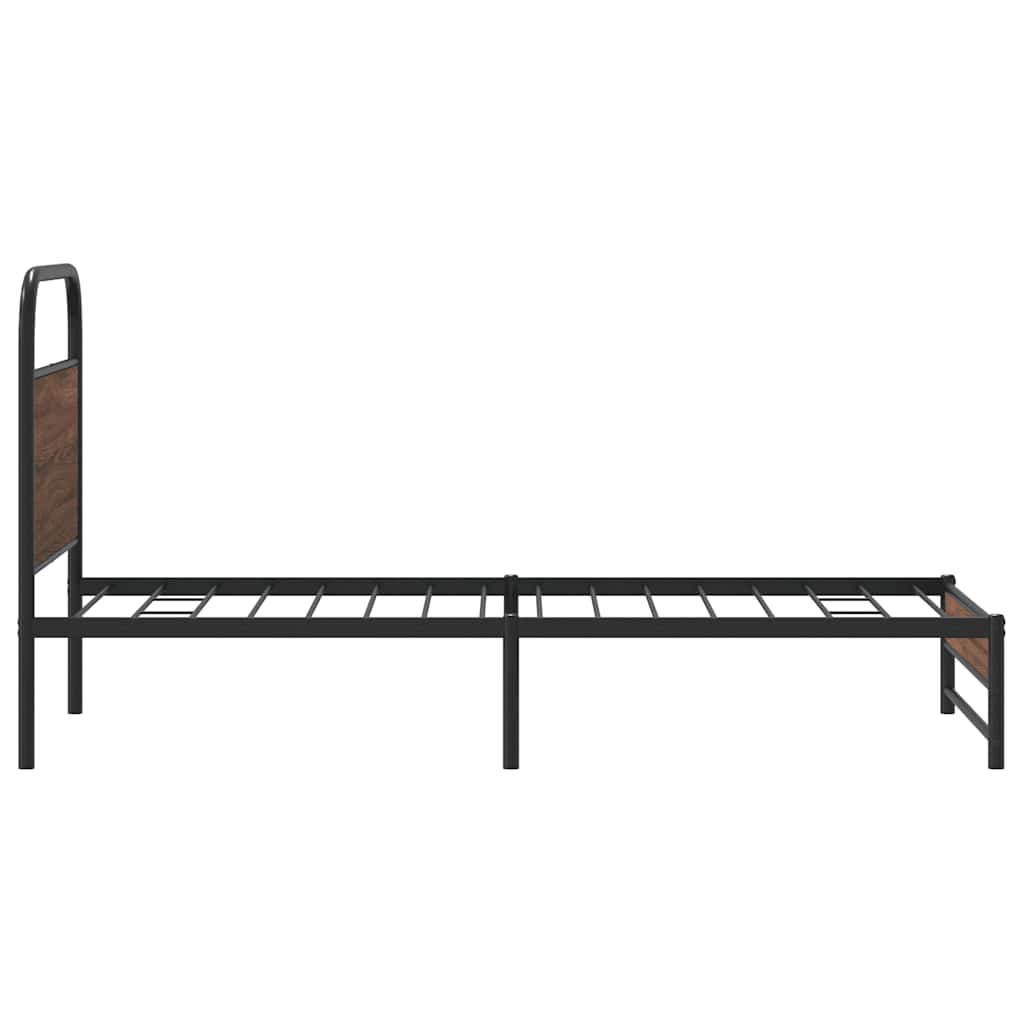 Giroletto senza Materasso Rovere Marrone 100x200 cm Truciolato | homemem39