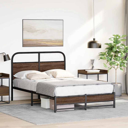 Giroletto senza Materasso Rovere Marrone 140x190 cm Truciolato