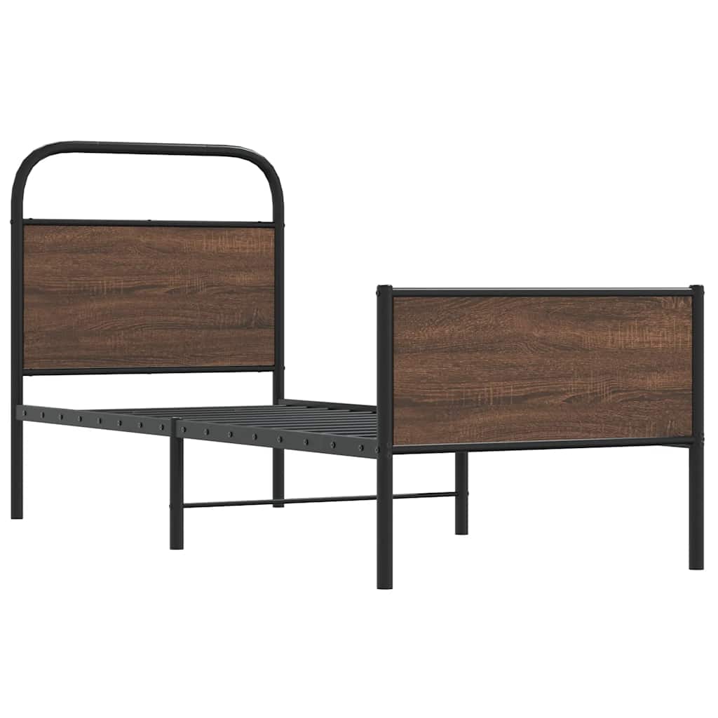 Giroletto senza Materasso Rovere Marrone 80x200cm in Truciolato | homemem39