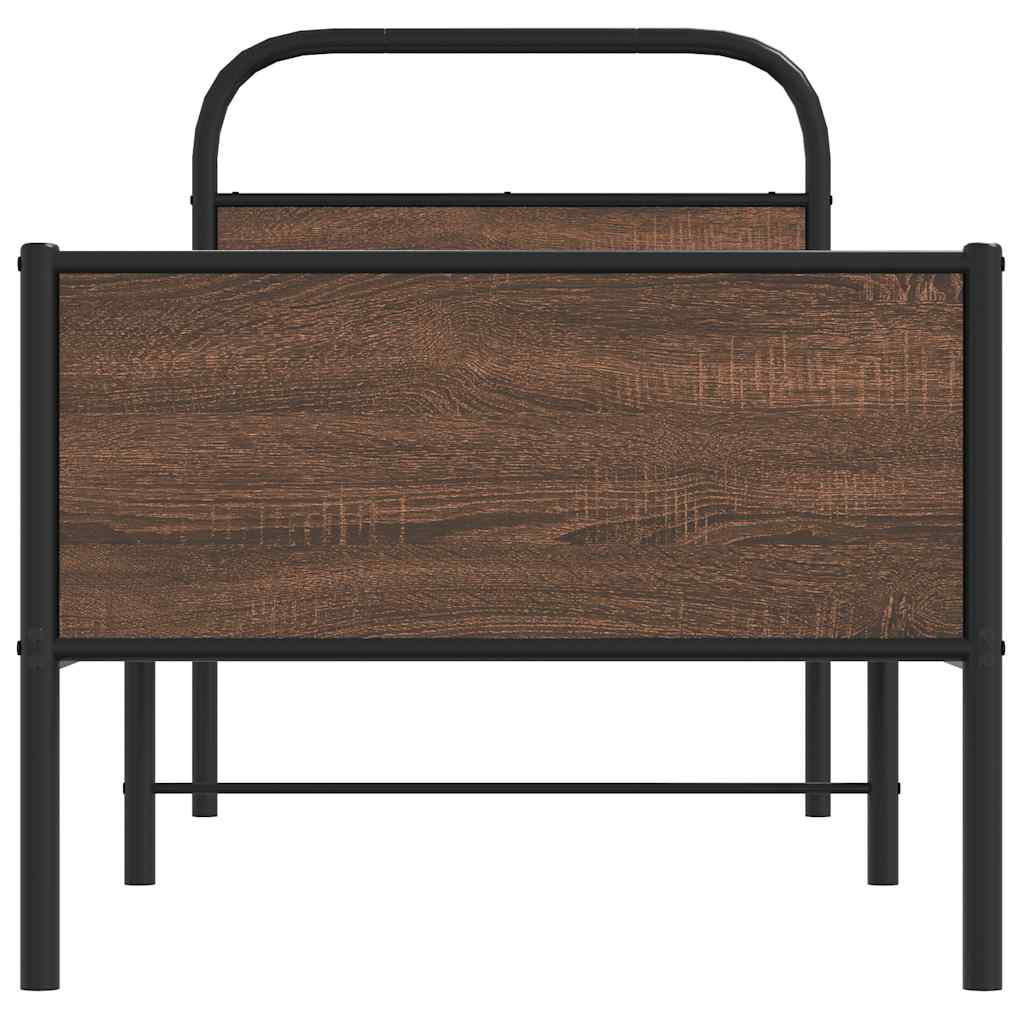 Giroletto senza Materasso Rovere Marrone 80x200cm in Truciolato | homemem39