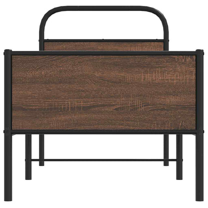 Giroletto senza Materasso Rovere Marrone 80x200cm in Truciolato | homemem39