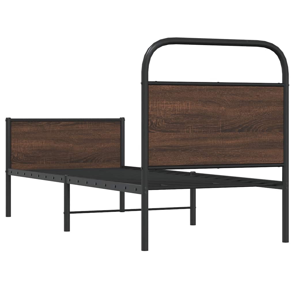 Giroletto senza Materasso Rovere Marrone 80x200cm in Truciolato | homemem39