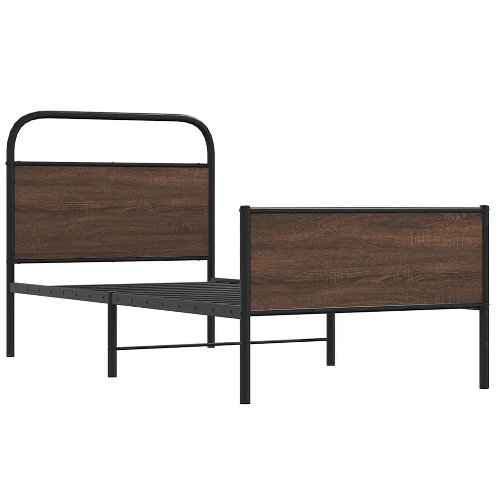 Giroletto senza Materasso Rovere Marrone 90x190cm in Truciolato | homemem39