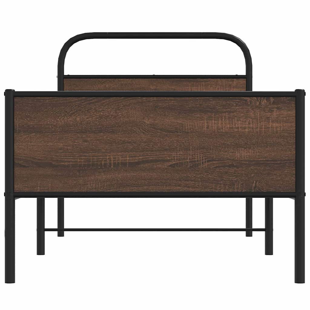 Giroletto senza Materasso Rovere Marrone 107x203 cm Truciolato | homemem39