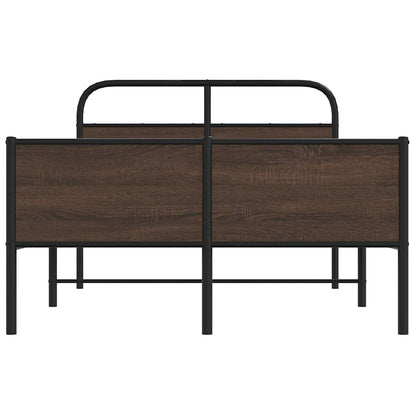 Giroletto senza Materasso Rovere Marrone 140x190 cm Truciolato | homemem39