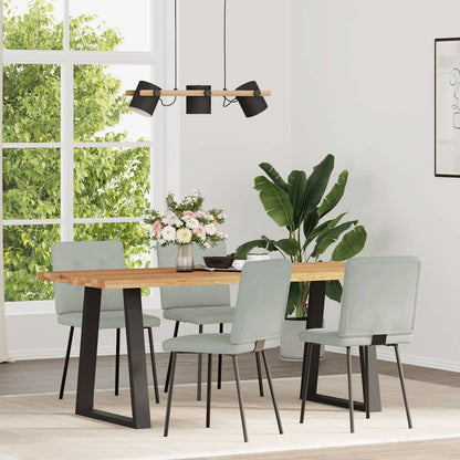 Sedie da Pranzo 4 pz Grigio Chiaro in Velluto | homemem39
