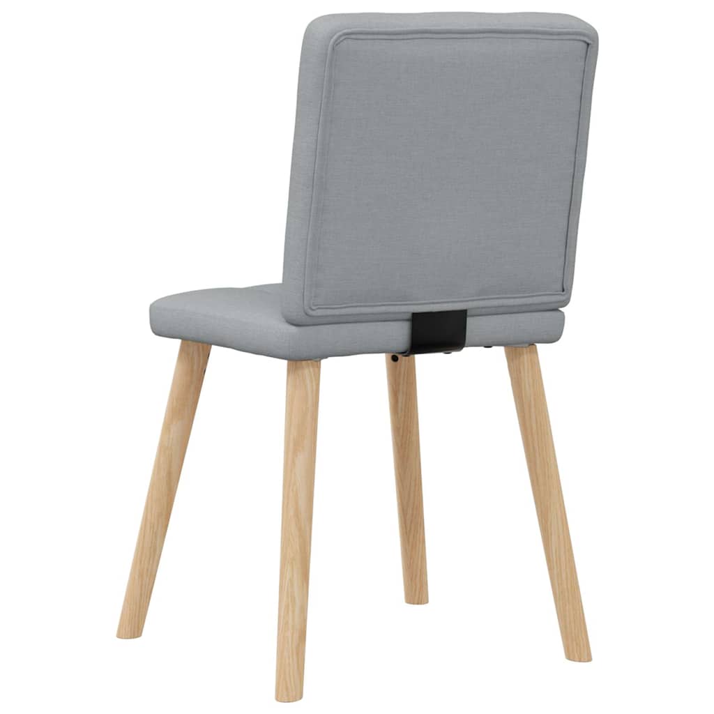 Sedie da Pranzo 4 pz Grigio Chiaro in Tessuto | homemem39