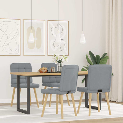 Sedie da Pranzo 4 pz Grigio Chiaro in Tessuto | homemem39