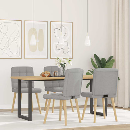 Sedie da Pranzo 4 pz Grigio Nuvola in Tessuto | homemem39