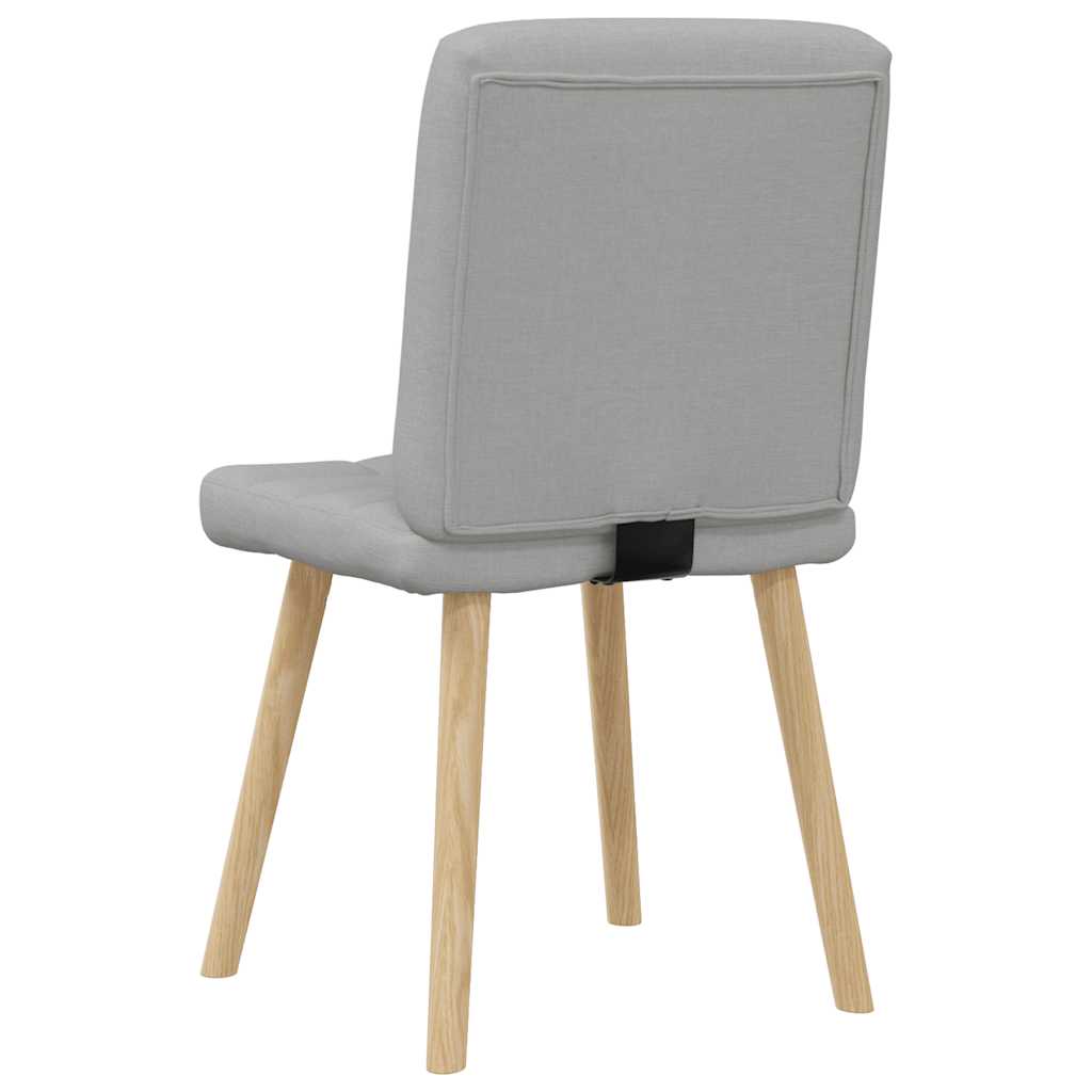 Sedie da Pranzo 4 pz Grigio Nuvola in Tessuto | homemem39