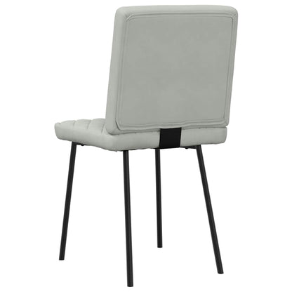 Sedie da Pranzo 4 pz Grigio Chiaro in Velluto | homemem39