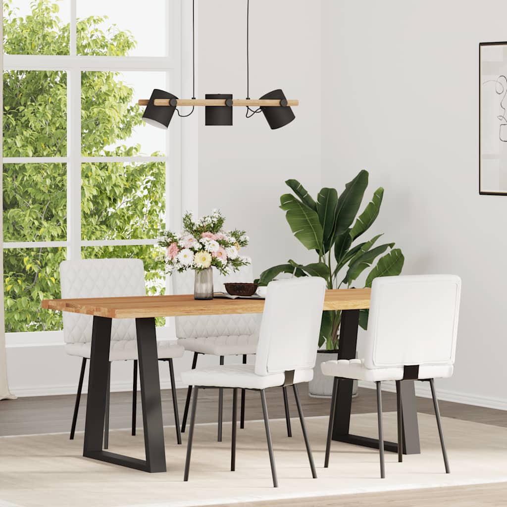 Sedie da Pranzo 4 pz Bianche in Similpelle | homemem39