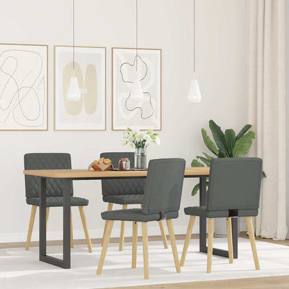 Sedie da Pranzo 4 pz Grigio Scuro in Tessuto | homemem39
