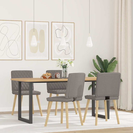 Sedie da Pranzo 4 pz Tortora in Tessuto | homemem39