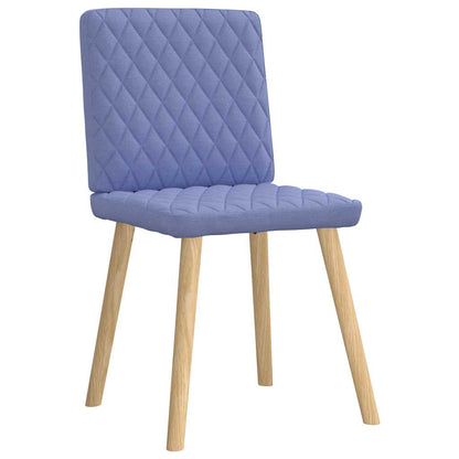 Sedie da Pranzo 4 pz Blu Jeans in Tessuto | homemem39