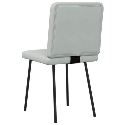 Sedie da Pranzo 4 pz Grigio Chiaro in Velluto | homemem39