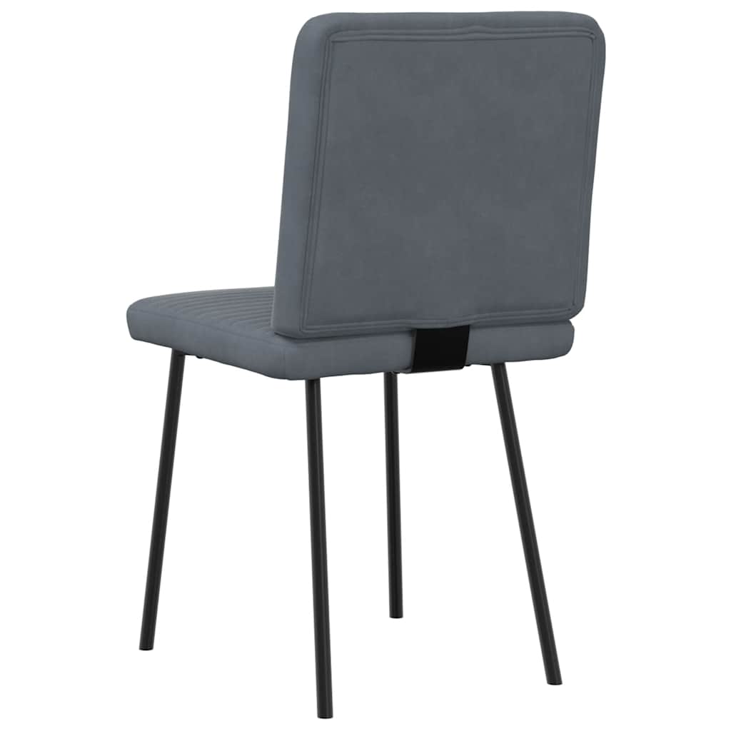 Sedie da Pranzo 4 pz Grigio Scuro in Velluto | homemem39