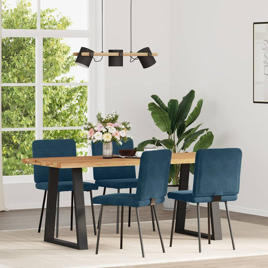 Sedie da Pranzo 4 pz Blu in Velluto | homemem39