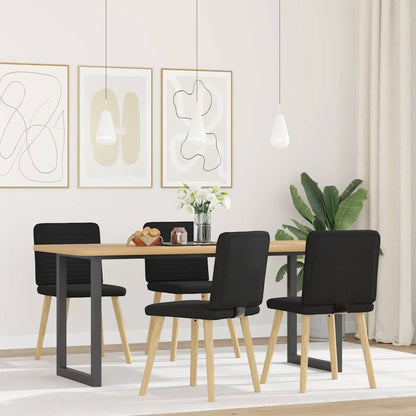 Sedie da Pranzo 4 pz Nere in Tessuto | homemem39