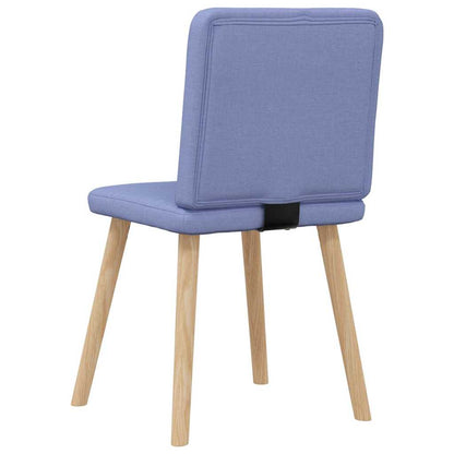 Sedie da Pranzo 4 pz Blu Jeans in Tessuto | homemem39